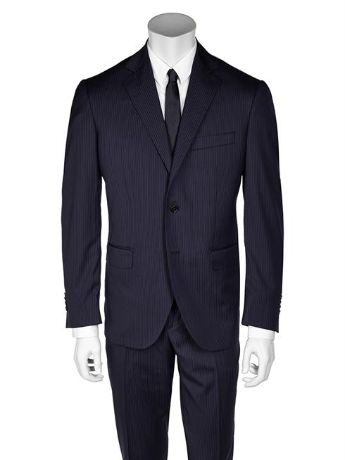 pinstriped blue homecoming suit